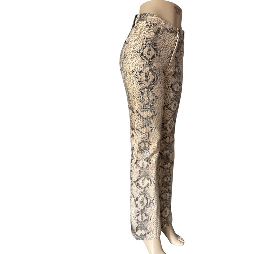 Parasuco Beige and Black Snake Print Trousers imitation leather Size 27 - Picture 8 of 16